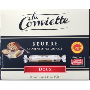 La Conviette 라꽁비에뜨 무염 버터 150g (15g X 10개) 프랑스, 1개