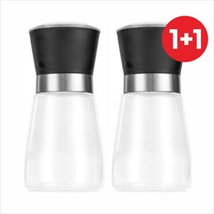 1+1 소금그라인더 후추그라인더 깨갈이 2P (선택하면 2개임) 솔트플러스, 2개, 160ml