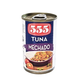 필리핀 555 튜나 메차도 참치 통조림 캔 155g / TUNA MECHADO HALAL, 1개