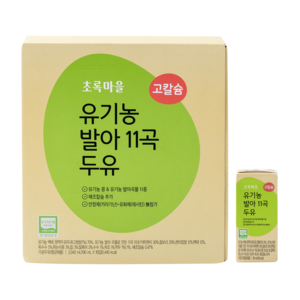 초록마을 유기농 발아 11곡 두유, 16개, 190ml