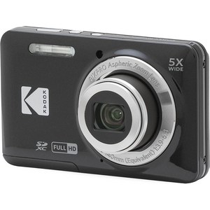 KODAK 코닥 PIXPRO 줌 FZ55-BK 16MP 디카 5배 광각 28mm 2.7인치, 블랙, 블랙