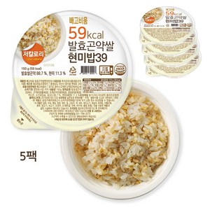 빼고비움 최저 칼로리 100g당 39kcal 발효곤약쌀현미밥39 150g x 5팩, 5개