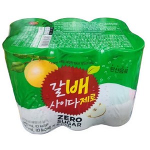 해태 갈배 사이다 제로 210ml 탄산음료, 6개