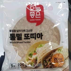 오늘좋은 통밀 또띠아 225g 20cm, 일반포장 동절기만, 1개