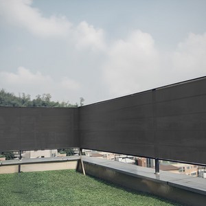 테라스 가림막 펜스 난간 창문 가리개 담장 휀스 울타리 래티스 차양막, 1x7m X 차콜