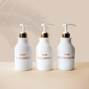 홈스토킹 욕실 디스펜서 골드&실버500ml, 1. 화이트 골드 500ml, 2.벨폰트, 1. SHAMPOO, 1개