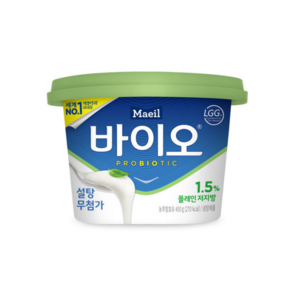 매일바이오 플레인 저지방 450g 냉장무배, 6개