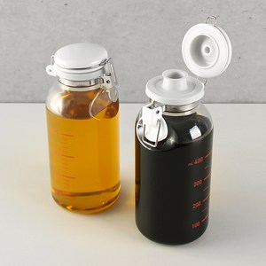 셀러메이트 눈금 밀폐 유리병 500ml, 500ml [눈금 클립형], 1개