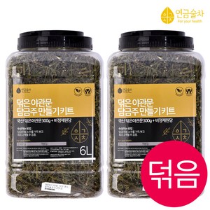 1+1 2통 진한 위스키맛 볶은 덖은 야관문 주 담금주키트 볶은 총 600g (6L용기 2개), 2개, 300g