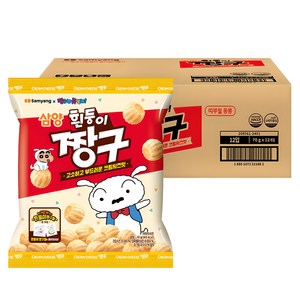 삼양 흰둥이 짱구 스낵, 70g, 12개