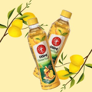 WORLDFOOD 태국음료 오이시 그린티 허니레몬 oishi geen tea lemon thaifood, 24개, 380ml