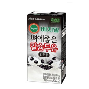 베지밀 뼈에좋은 칼슘 두유 검은콩 190ml 72팩(선물용), 72개