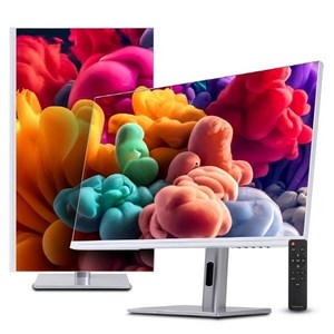 [크로스오버] 27ULD950 UHD4K PD65 프로아트 화이트 멀티스탠드 무결점, 68cm