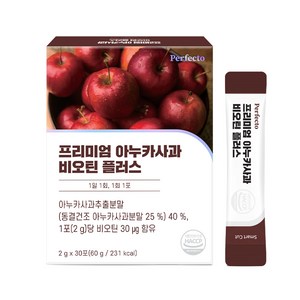 퍼펙토 프리미엄 아누카사과 비오틴 플러스 30p, 60g, 1개