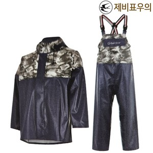 제비표 우의 FM-103 해상 작업복 네이비+카모 각별매 상의 멜빵바지 M~2XL 자켓 하의 바다 양식 일육, 08-멜빵바지_XL(105), 1개