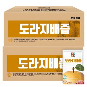 순수식품 도라지배즙 실속형, 80ml, 200개