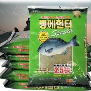 바다 벵에 헌터 집어제 파우더 밑밥 1box 12봉 떡밥 낚시 벵에돔 미끼, 12개