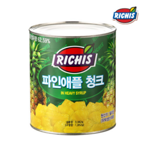 (주)동서 리치스 파인애플 청크, 3kg, 3개