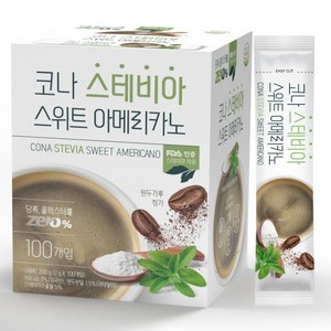 모카씨엔티 코나 스테비아 스위트 아메리카노 커피믹스, 2g, 100개입, 1개