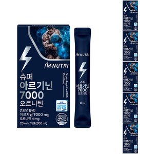 아임뉴트리 슈퍼 아르기닌 7000 오르니틴 레몬맛 액상스틱, 6개, 300ml