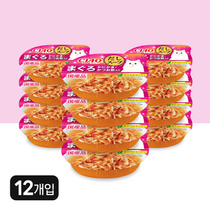 이나바 고양이 CIAO 다시스프컵, 참치&게맛살&치어, 60g, 12개