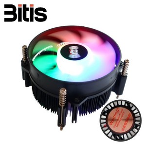 비티즈 T80 RGB LED 인텔 CPU 쿨러 공랭쿨러, 1개