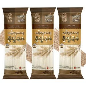 [우리농] 국내산 밀로 만든 우리밀 통밀국수 1.2kg(400g x3), 3개, 400g