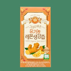 홀베리 그대로 짜낸 유기농 레몬 생강즙 14p, 210g, 1개