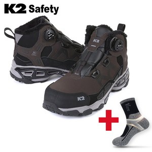 K2 SAFETY 안전화 6인치 K2-86 다이얼 다목적 기모 방한화 작업화 논슬립 + V존 특허 양말