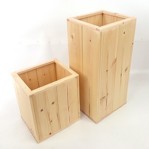 원목 휴지통 높고 깊은 나무상자 10t, 나무상자HI-14x12x28cm, 1개