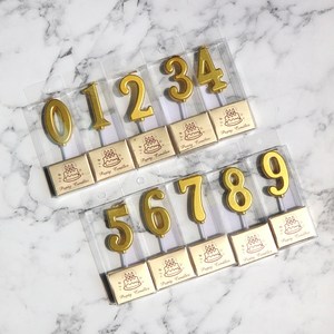 웰베이킹 골드 숫자초 (번호 선택) 생일초 케이크초 파티초 파티용품, 3번 (낱개), 1개