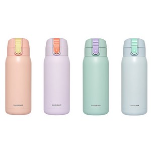 락앤락 스쿨핏 코튼캔디 원터치 텀블러, 핑크, 370ml, 1개