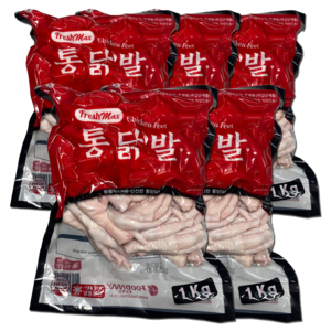 프레쉬맥스 닭발 원료 통닭발 1Kg, 5개