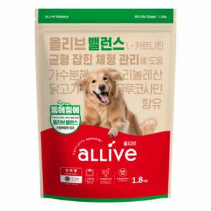 대주펫푸드 전연령 올리브 밸런스 강아지 건식사료, 1개, 1.8kg, 닭