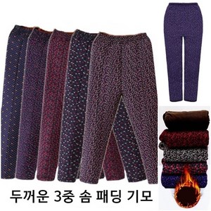 (에레넨) 겨울 할머니 엄마 경량 두꺼운 패딩 기모 스판 바지