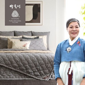 [공식판매처] 박술녀 호주산 도톰 양모100% 순면 이불 겸 패드2장 (작품명 연모) / 국내생산 / 빠른배송 / 선물추천 / 선착순특가