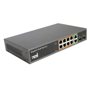 넥시 8+2+2SFP 포트 기가비트 POE 스위치 NX1237, 1개