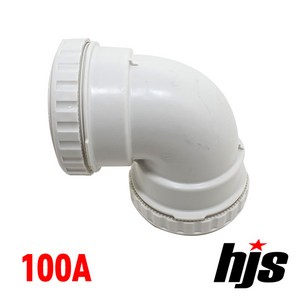 HJS DRF 원터치 엘보 소켓 DL 100A (PVC 신형 90도 이음관 PPI 평화 부속), 1개