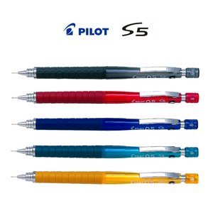 PILOT S5 파이롯트 S5 샤프 0.3 0.4 0.5 0.7 0.9mm, 0.5-투명블랙