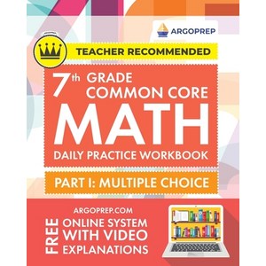 (영문도서) 7th Gade Common Coe Math: Daily Pactice Wokbook - Pat I: Multiple Choice 1000+ Pactice ... Papeback, Ago Bothes Inc, English, 9781951048914