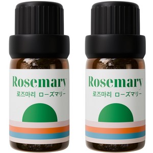 1+1 천연 유기농 아로마오일 에센셜오일, 유기농 로즈마리오일, 5ml, 2개