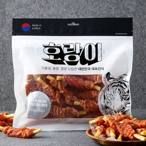 호랑이 독 콜라겐 치킨롤 닭가슴살&황태 180g, 1개