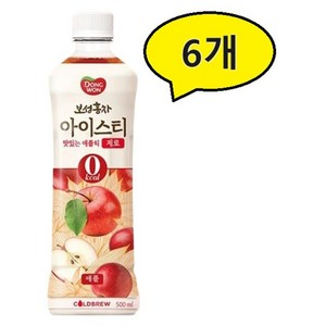 동원 보성홍차 아이스티 제로 애플티 페트음료 500ml x 6개