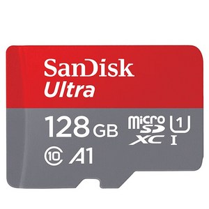 샌디스크 울트라 마이크로 SD 메모리 카드, 128GB, 1개