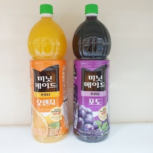 미닛메이드 오렌지 + 포도 반씩 총합, 1.5L, 6개