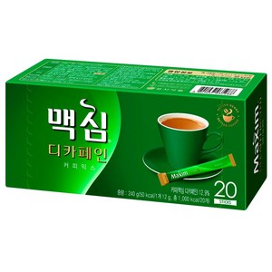 동서 맥심 디카페인 커피믹스 20T, 11.8g, 20개입, 1개