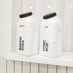 다담 가루세제통 베이킹소다 리필용기 가루소분용기 500g, [라벨X] 가루세제용기 2통, 1개