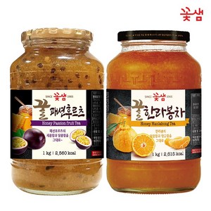 꽃샘 꿀 패션후르츠차 1KG +꿀한라봉차 1KG (과일에이드), 1개, 1개입