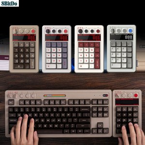 [CY] 8BitDo Reto18 무선 디지털 미니 기계식 키보드 18키 키보드+계산기 2in1 LED스크린 전키핫스왑 DIY 1000mah 3모드연결OK 시즌신상, Reto18 N판