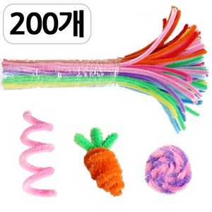 [모핸] 5mm 칼라 모루 철사 200개, 칼라 10색